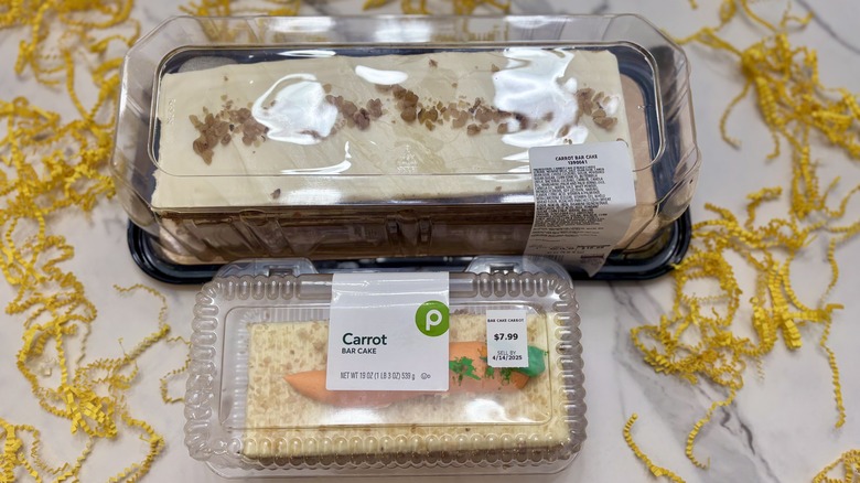 Two cakes in plastic