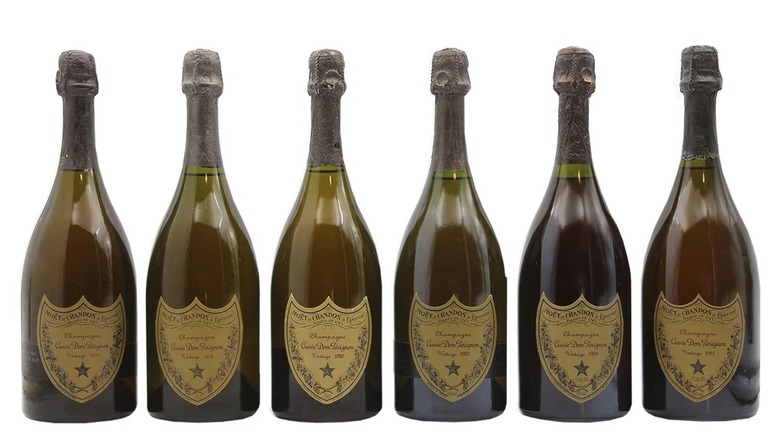 bottles of Dom Pérignon.