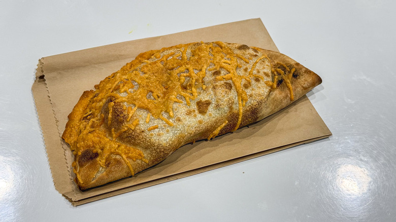 Costco calzone on a bag