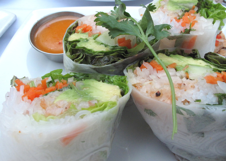 Using lump crab instead of shrimp sets this summer roll recipe apart