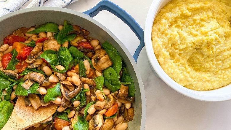 vegetables and polenta