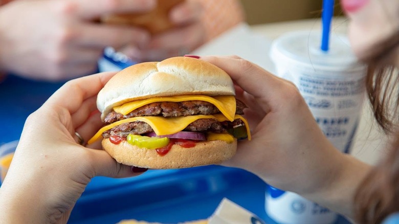 A ButterBurger with cheese at Culver's
