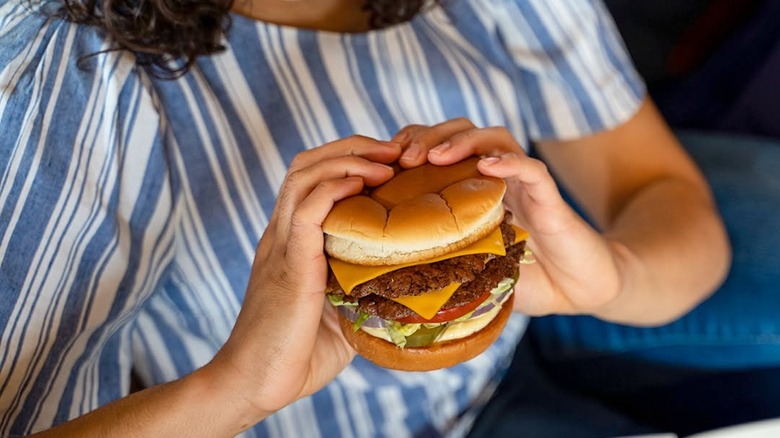 A Culver's Deluxe burger.