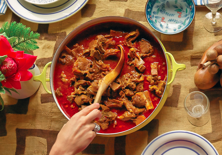 Curried Goat Stew With Orange And Lime Rice Recipe