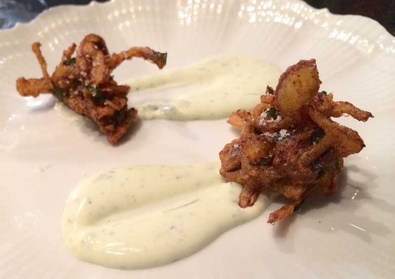 Curtis Stone's Onion Bhaji With Coriander Crème Fraîche Recipe