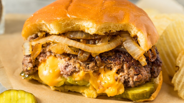 juicy Lucy cheeseburger