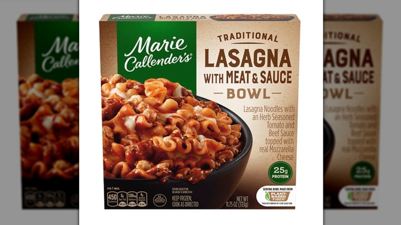 Marie Callender's Lasagna Bowl packaging