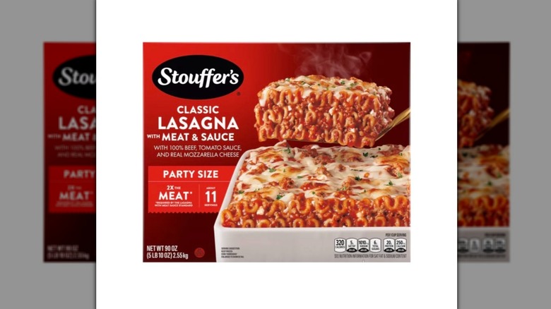 Stouffer's party size lasagna package
