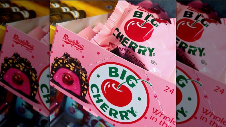Closeup of Big Cherry packaging.
