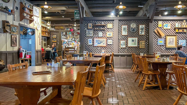 Interior view of a Cracker Barrel restaurant
