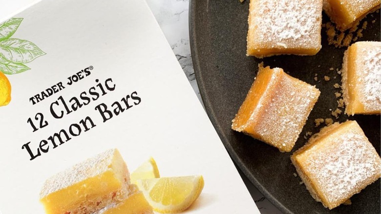 Box of Trader Joe's Lemon Bars with prepared ones on the side