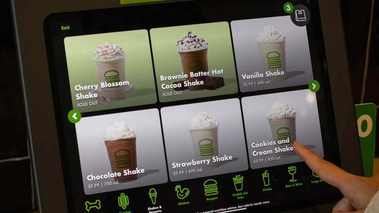 A self-service Shake Shack kiosk