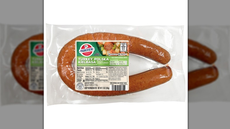 Package of Aldi Polish kielbasa