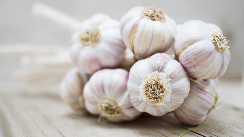 Bunch of garlic cloves