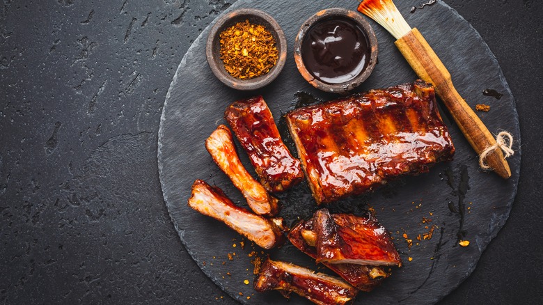 Honey BBQ pork ribs