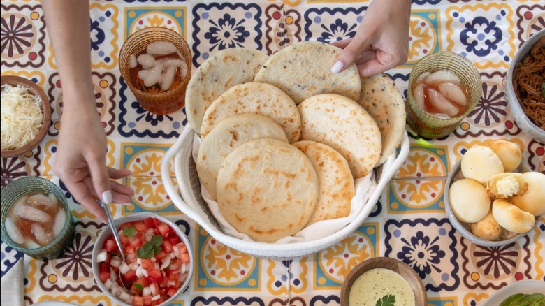 Spread of Toast-It's arepas and toppings