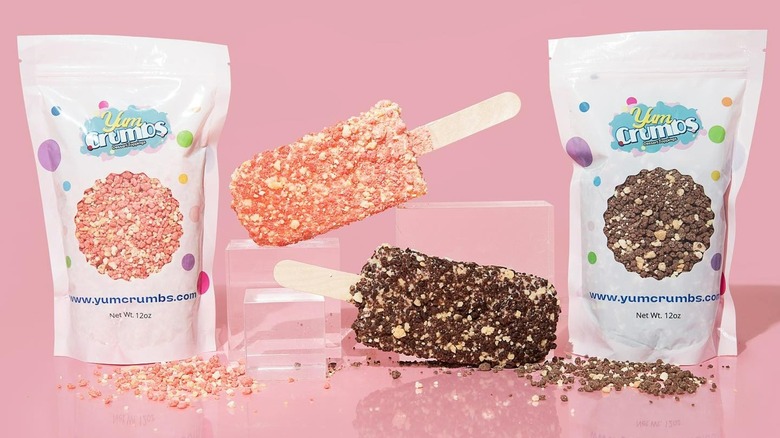 Yum Crumbs on ice cream bars