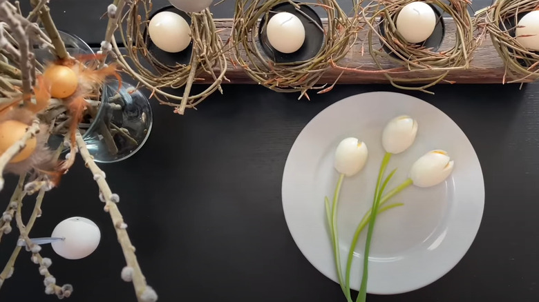 homemade deviled egg tulips