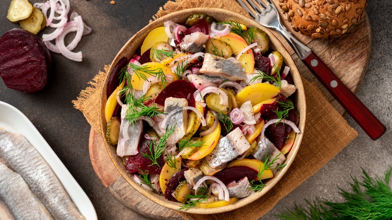 potato and herring salad
