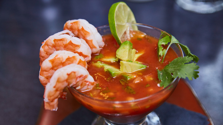 A fancy shrimp cocktail.