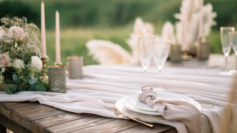 Elaborate table setting