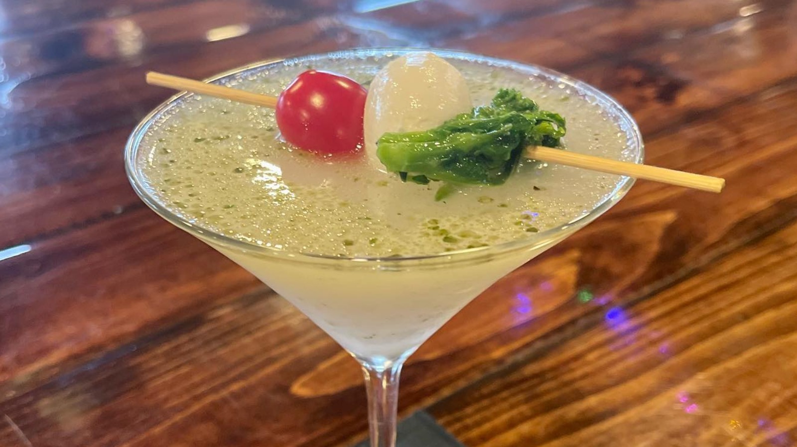 Dirty Mozzarella Martinis Swap Olive Juice For Pesto
