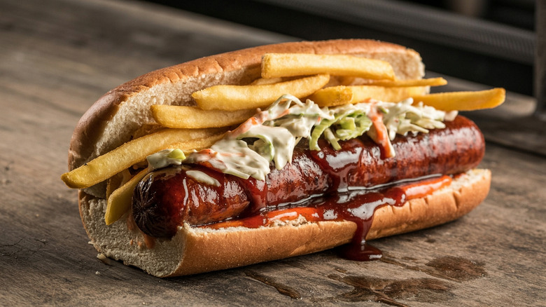 A Polish boy sandwich from Cleveland, Ohio.