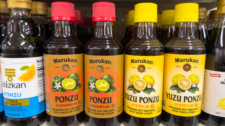 Different types of ponzu.