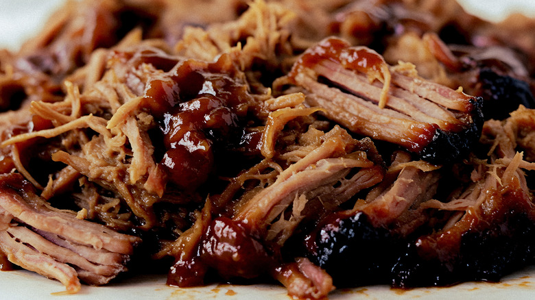 Pulled pork with barbecue sauce
