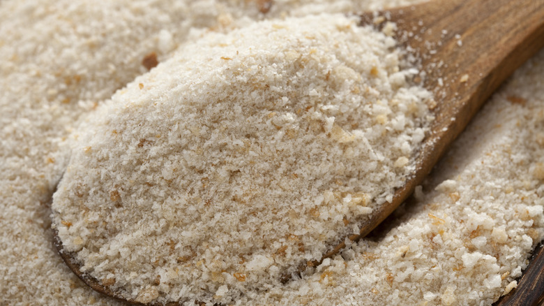 Pile of bread crumbs