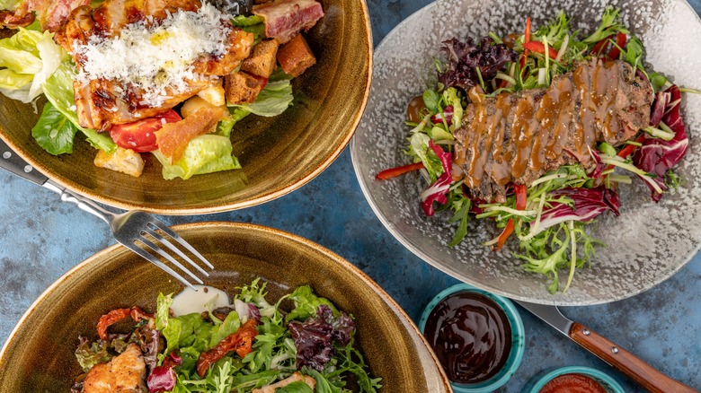 Three different salads