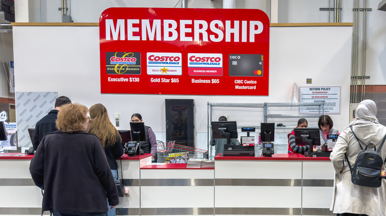 Costco membership desk.