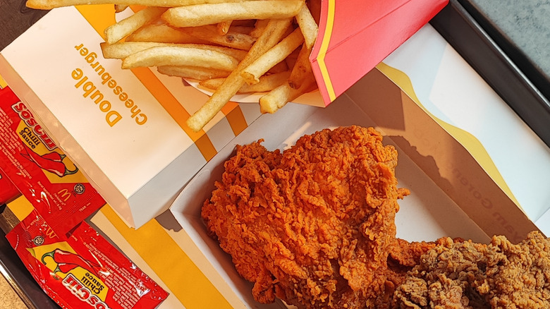 McDonald's chicken with fries