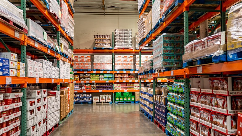 Aisle at Costco.
