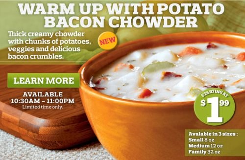 Now available at your local White Castle drive-thru...chowder?!