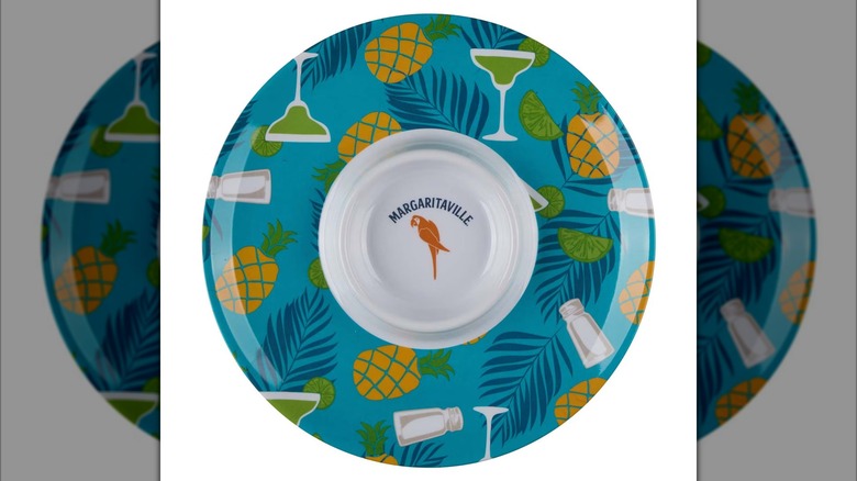 Margaritaville Pineapple & Cocktail Printed Chip & Dip Serving Tray.