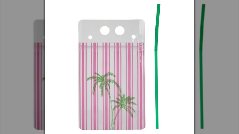 True Living Palm Print Multi-Purpose Drink Pouches from Dollar General.