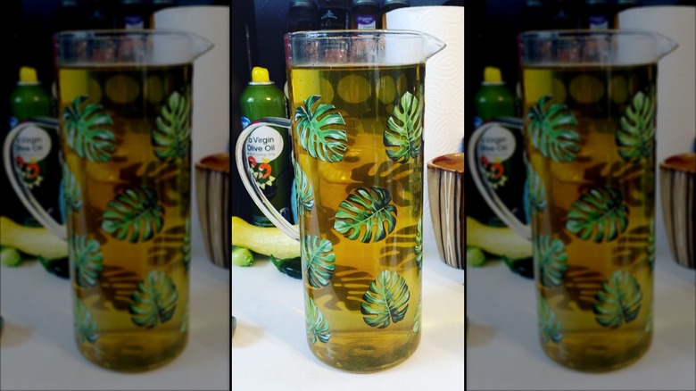Tropical Leaves Printed Pitcher from Dollar General.