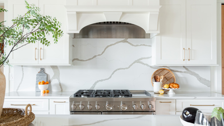 A modern, minimalist kitchen