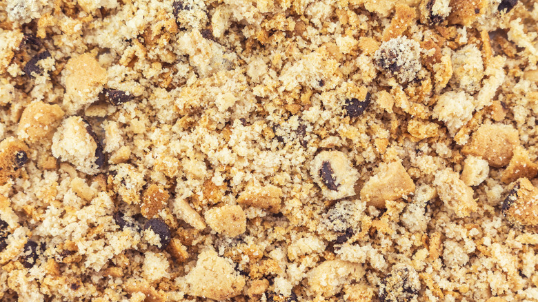 Cookies broken up into small pieces
