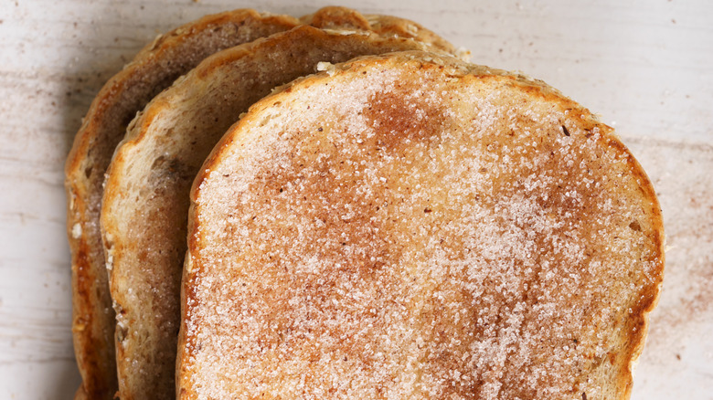 Whole wheat toast with cinnamon sugar