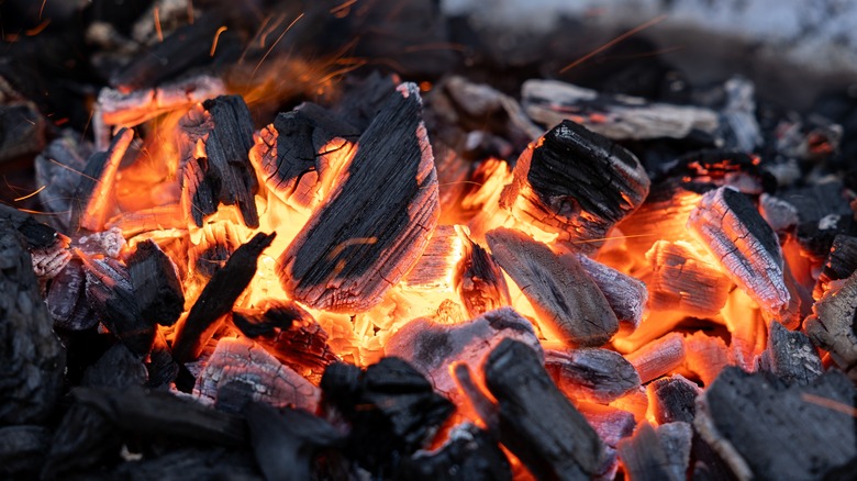 Woodfire embers