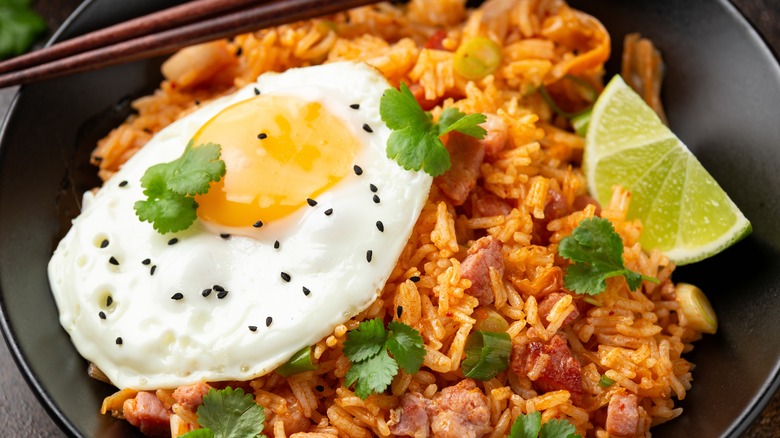 Kimchi bacon fried rice