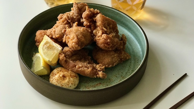 fried chicken pieces on plate