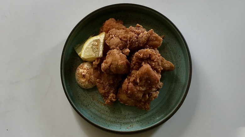 fried chicken pieces on plate
