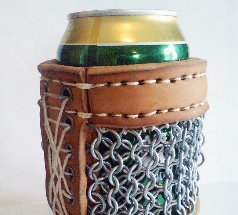 Drink To Game Of Thrones With A Leather Chainmail Beer Koozie