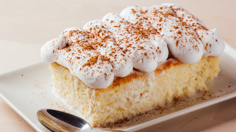 Moist tres leches "poke" cake