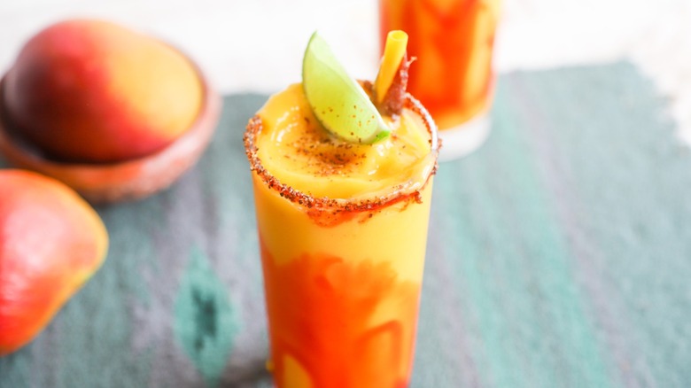 Refreshing mangonada drink