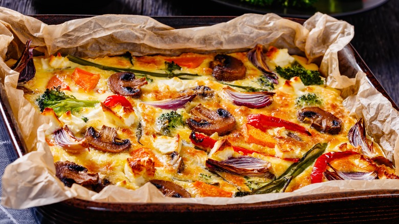 baked frittata with vegetables