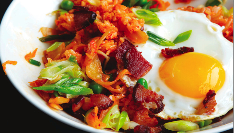 Eggs And Bacon With Spicy Fried Rice Recipe